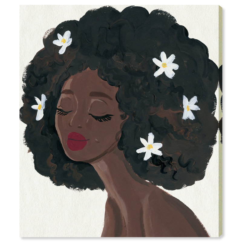 Oliver Gal Flowers In My Hair Graphic Art Print On Canvas Wayfair