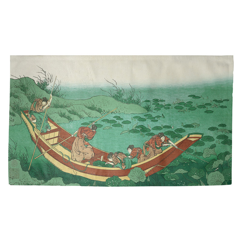 World Menagerieboat Among The Lily Pads Green Area Rug Wayfair