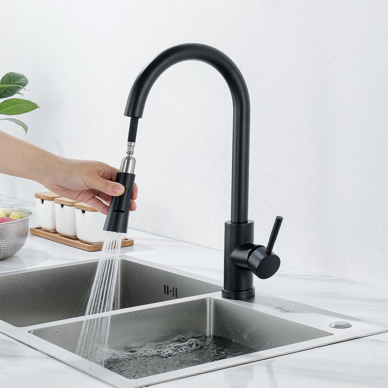 RUILING Stainless Steel Pull Out Touch Single Handle Kitchen Faucet ...