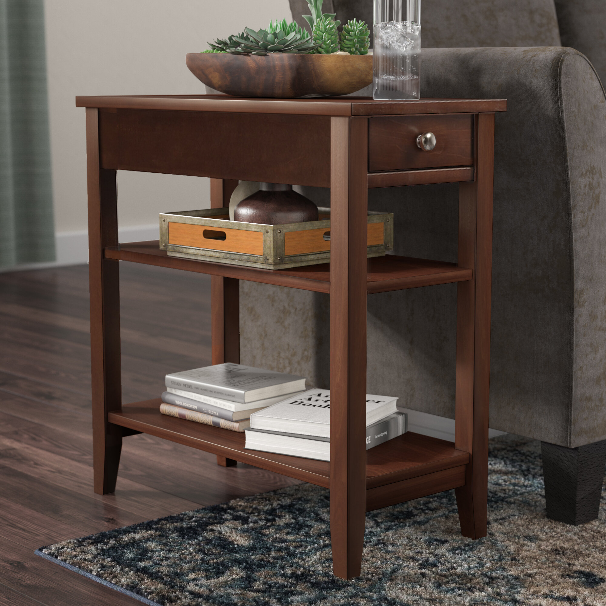 Alluring pictures of end tables Three Posts Inman End Table With Storage Reviews Wayfair Ca
