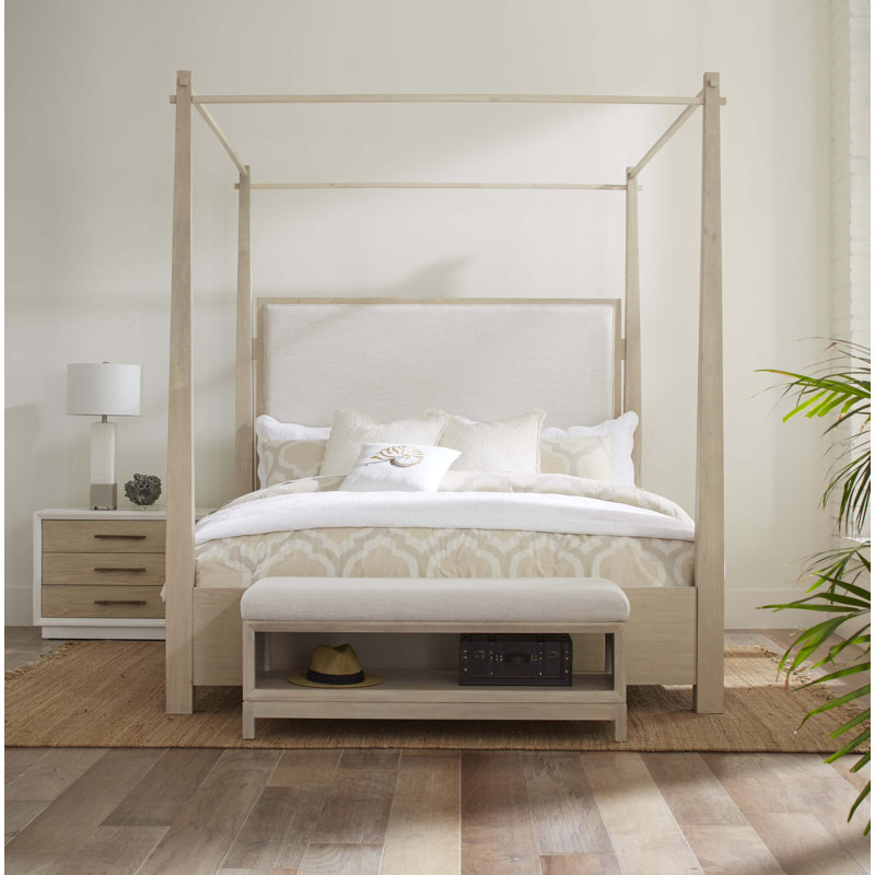 Boca Grande King Upholstered Canopy Bed