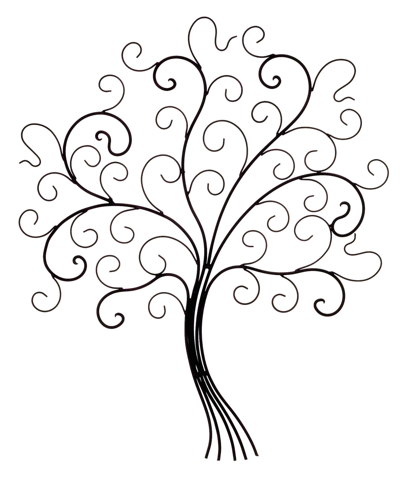 Gracie Oaks Metal Curly Tree Wall Decor & Reviews | Wayfair