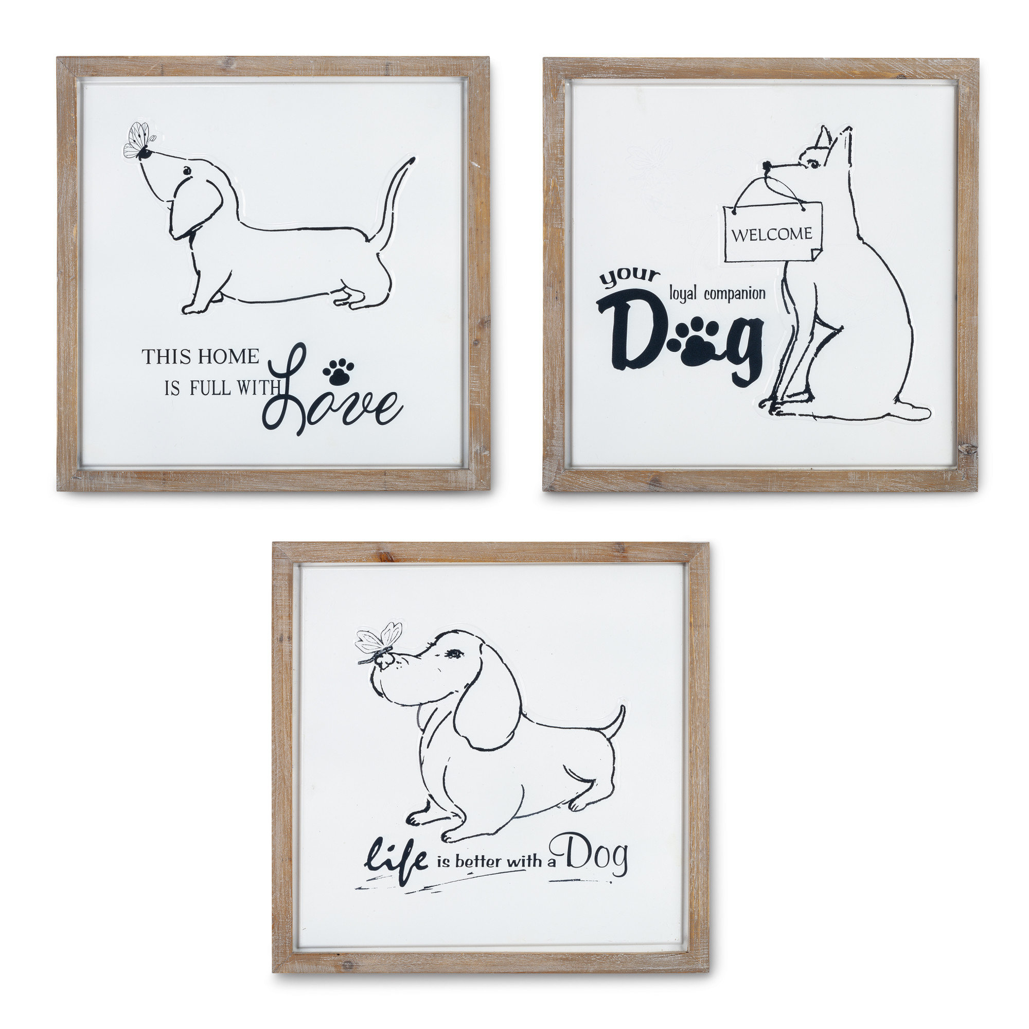 Gracie Oaks 3 Piece Dog Wall Décor Set Wayfair