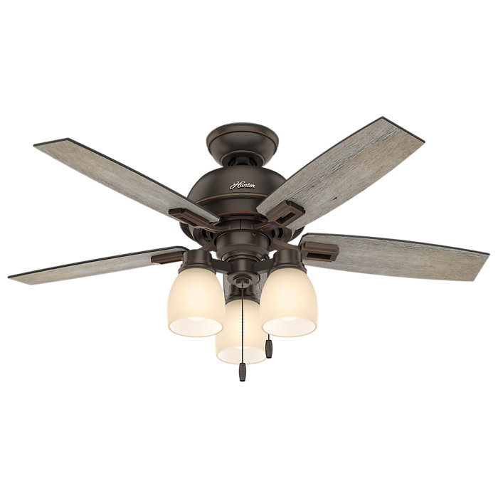 Hunter Fan 44 Donegan 5 Blade Ceiling Fan Light Kit Included