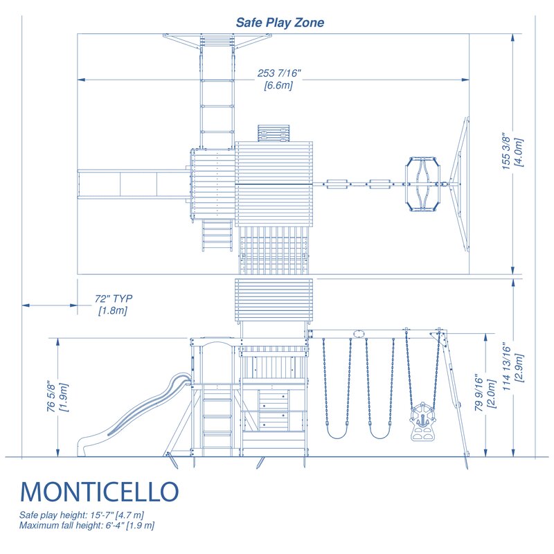 Backyard Discovery Monticello All Cedar Swing Set & Reviews - Monticello+All+CeDar+Swing+Set