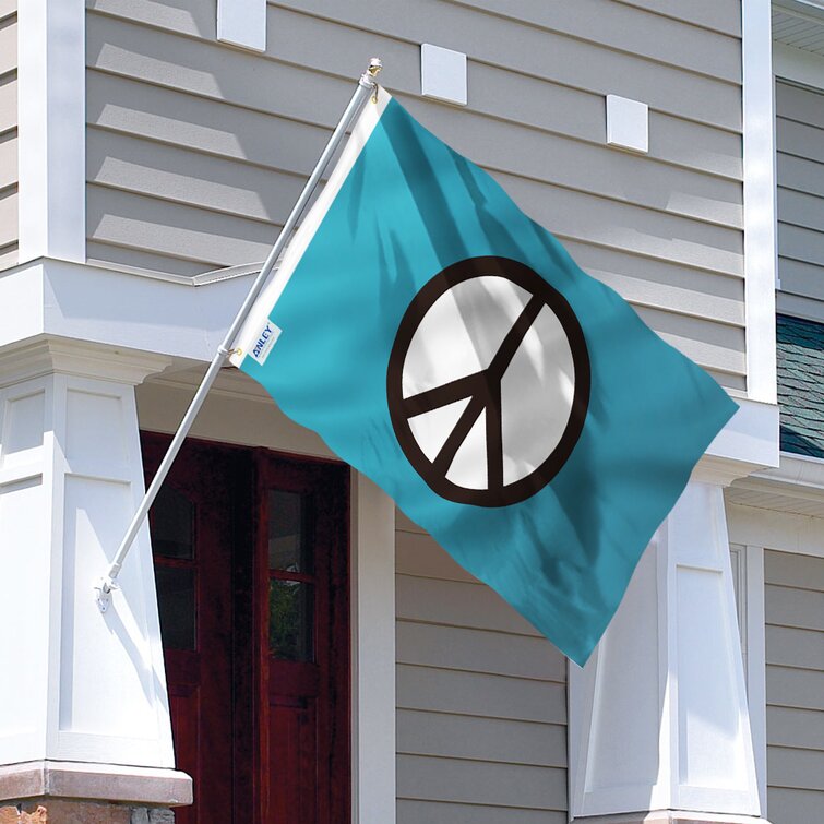 ANLEY 3x5" Peace Symbol Flag World Peace Flags Canvas Header and Double Stitched 