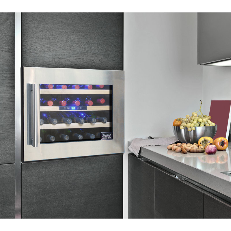 Vinotemp 24 Bottle Single Zone Built In Wine Refrigerator Wayfair