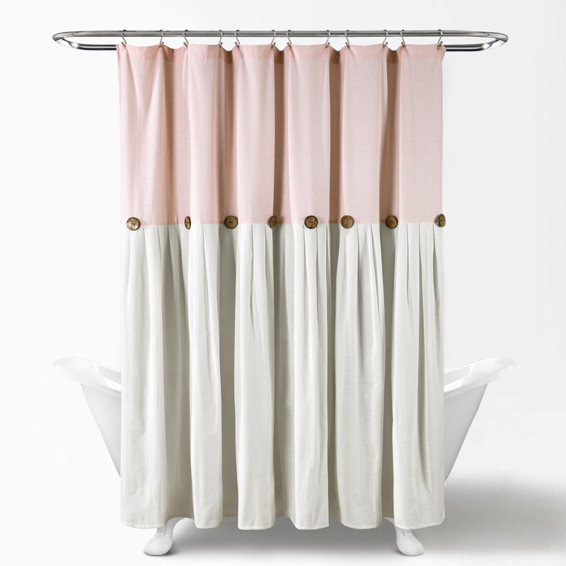 Beckham Single Shower Curtain Color: Blush, Size: 72" W x 72" L