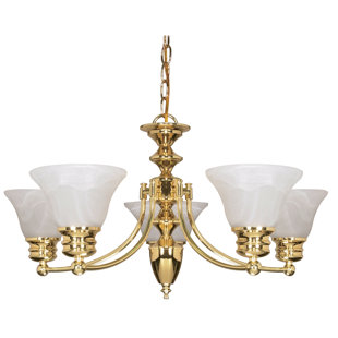 Go to store & view more images Harbuck 6-Light Shaded Chandelier by Charlton Home