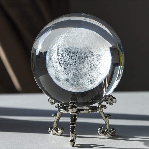 200 mm Feng Shui Wiccan Scrying Photography K9 Crystal Ball on stand 60 mm