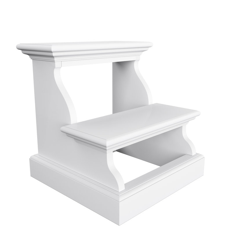 Beachcrest Home Sroda 2 Step Wood Step Stool With Type Iii Light Duty 200 Lb Load Capacity Reviews Wayfair