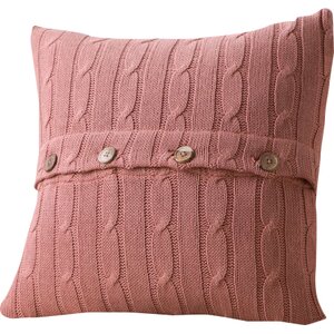 Harrietstown Cable-Knit 100% Cotton Throw Pillow