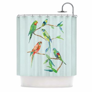 'Parrot Party' Shower Curtain