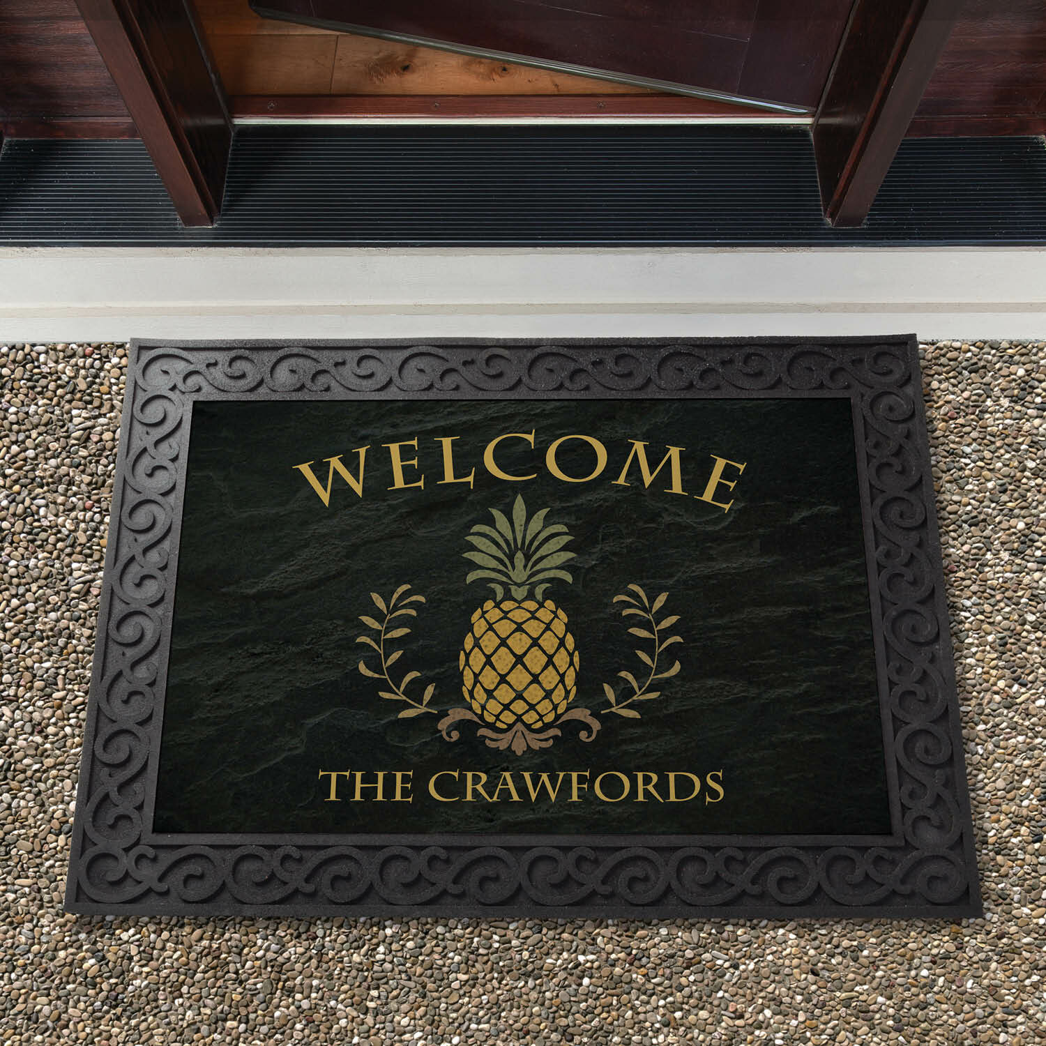 pineapple welcome mat