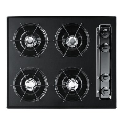 Summit Appliance 24" Gas Cooktop with 4 Burners Color: Black, Ignition Type: Battery