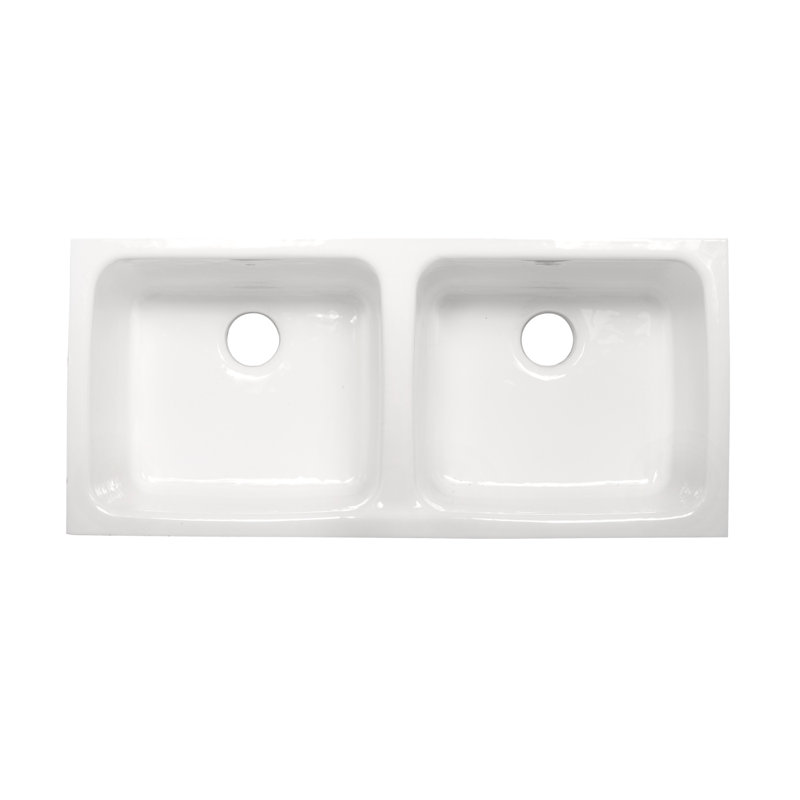 Ceco Big Corona 43 L X 20 W Double Basin Undermount Kitchen Sink Wayfair