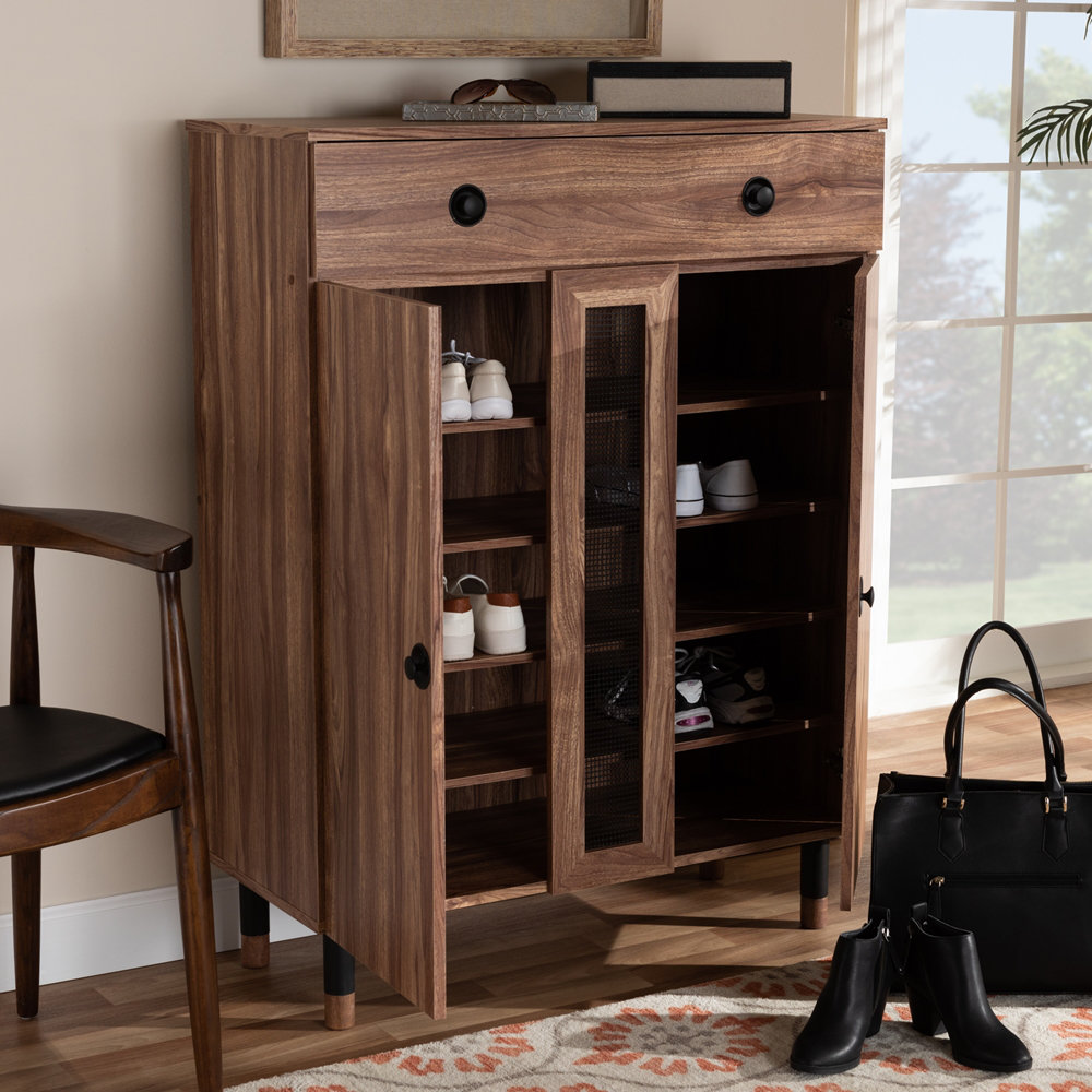 narrow shoe storage cabinet
