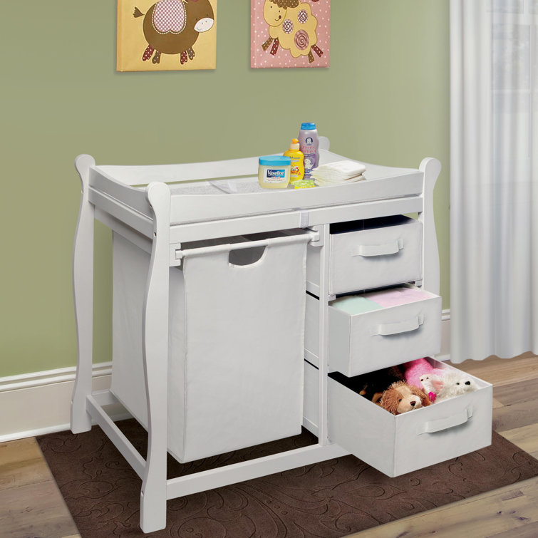 sleigh style changing table
