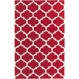 Blaisdell Red Geometric Stella Area Rug