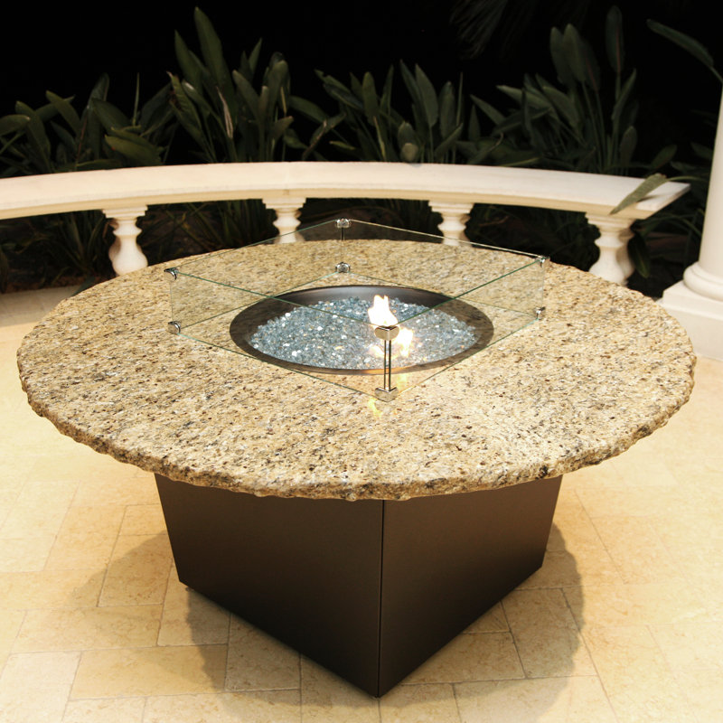 Firetainment Alfresco Naples Aluminum Natural Gas Fire Pit Table