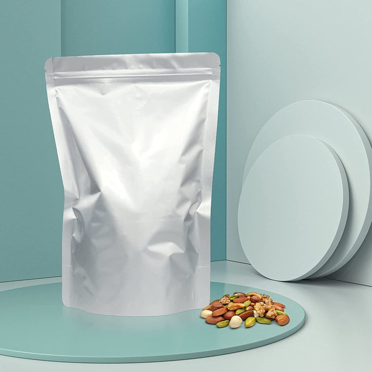 50-100 PCS Aluminum Foil Stand Up Pack Bag Resealable Mylar ZipLock Food Pouch 