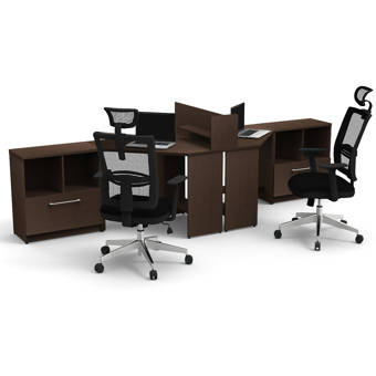 Ofm Marque Series Plexi Double Unit Curved Reception Station Wayfair