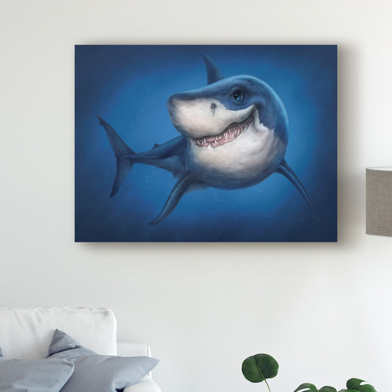 World Menagerie Shark Totem Acrylic Painting Print On Wrapped