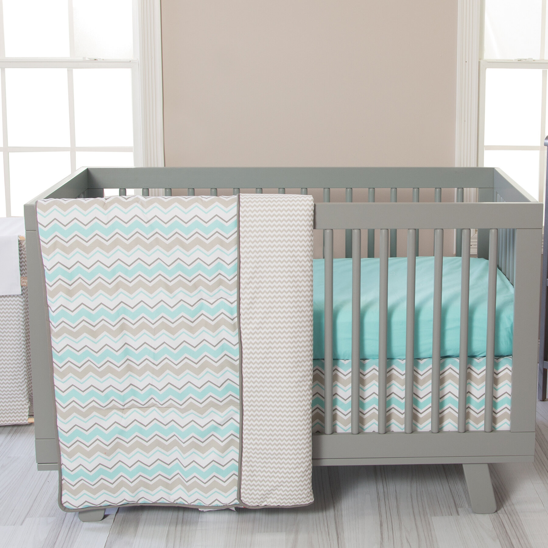 turquoise crib bedding set