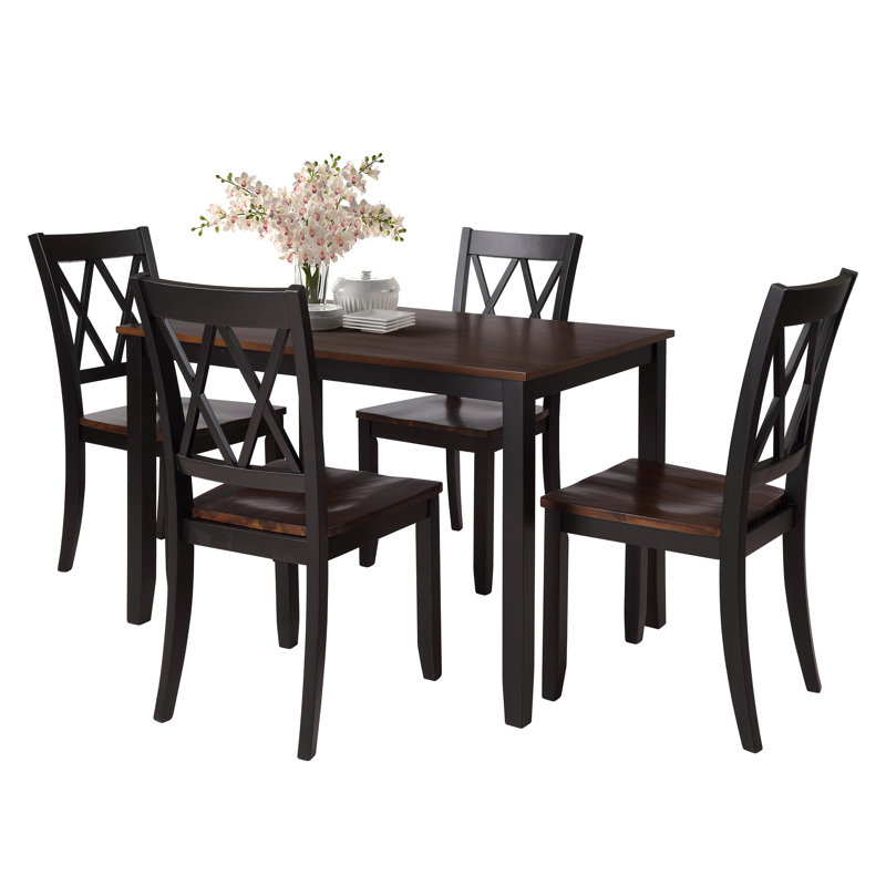 Gracie Oaks Caria Home Kitchen Table and Chair 5 Piece ...