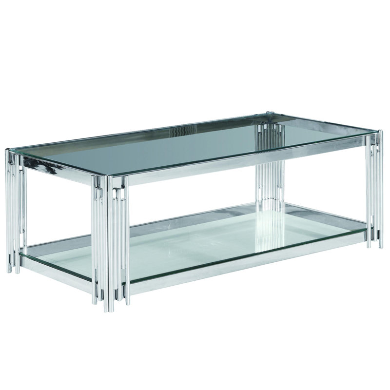 Everly Quinn Harrell Floor Shelf Coffee Table With Storage Wayfair