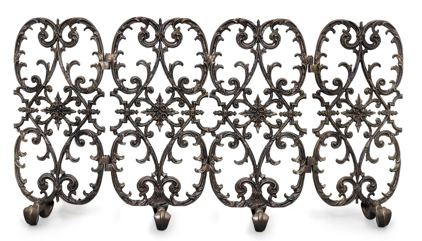 Ornamental Designs Siena 4 Panel Iron Fireplace Screen Wayfair