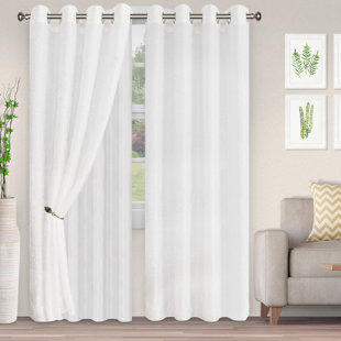 Double Layer Sheer Curtains Wayfair Quickview