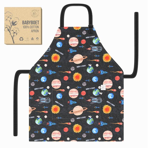 Childrens chef apron with pocket baking kitchen school kids craft painting Cute 