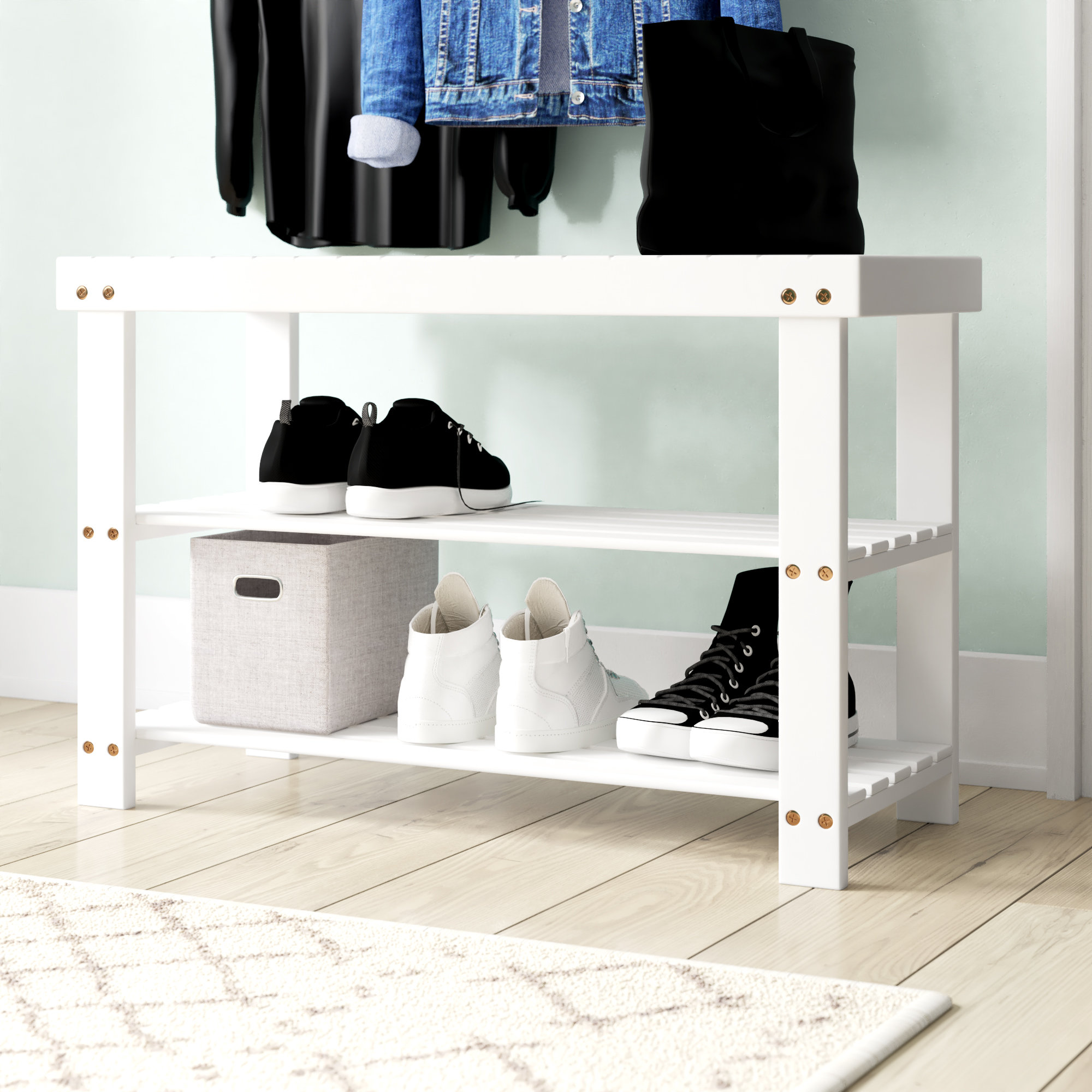 4 pair shoe rack