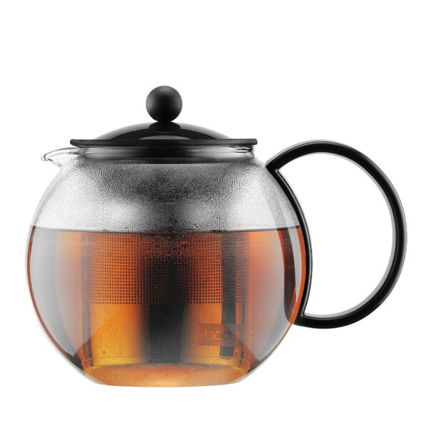 Glass Teapot French Press Coffee Maker 1 L Tea Pot Glass Plunger Tea Press Teapot 