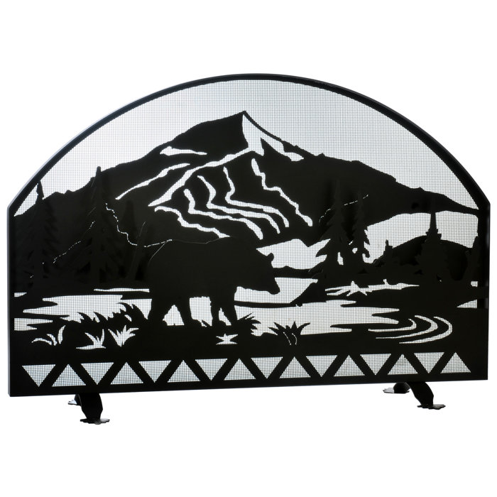 Meyda Tiffany Bear Creek Single Panel Fireplace Screen Wayfair