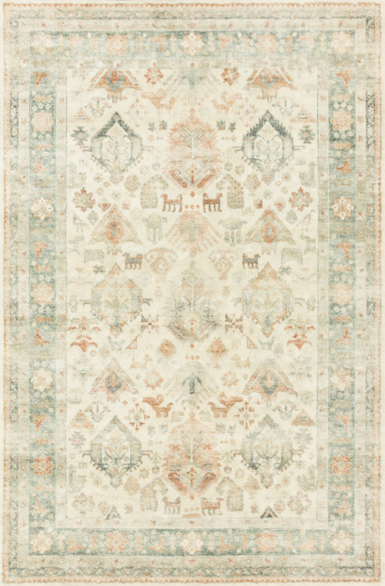 Traditional BROWN CREAM Oriental Design EASY CARE Rugs & Runner Floor Carpet 