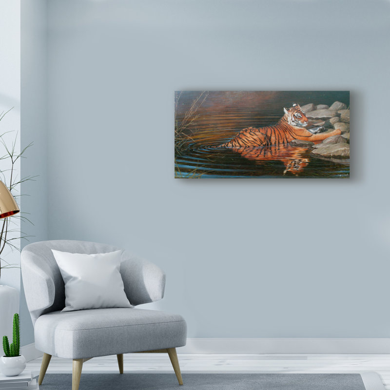 Drawing of a Tiger India Painting Reproduction Fine Art Print