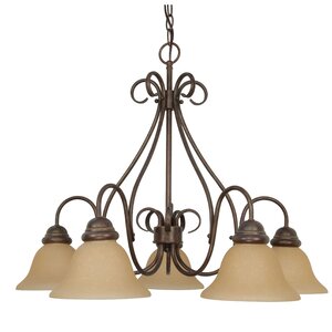 Claycomb 5-Light Shaded Chandelier