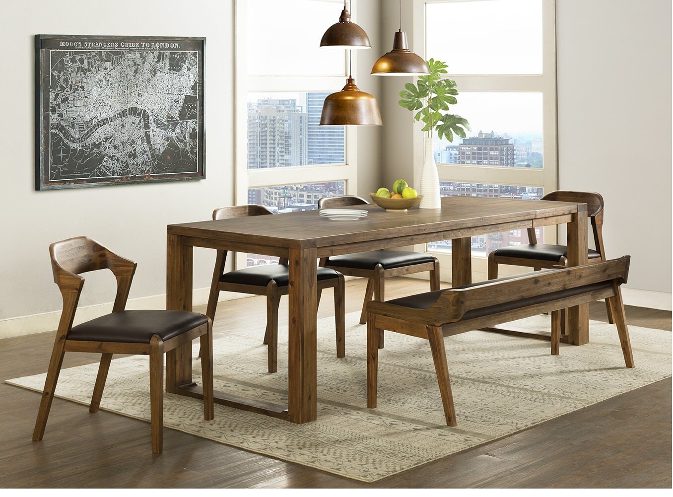 winona butterfly leaf solid wood dining table