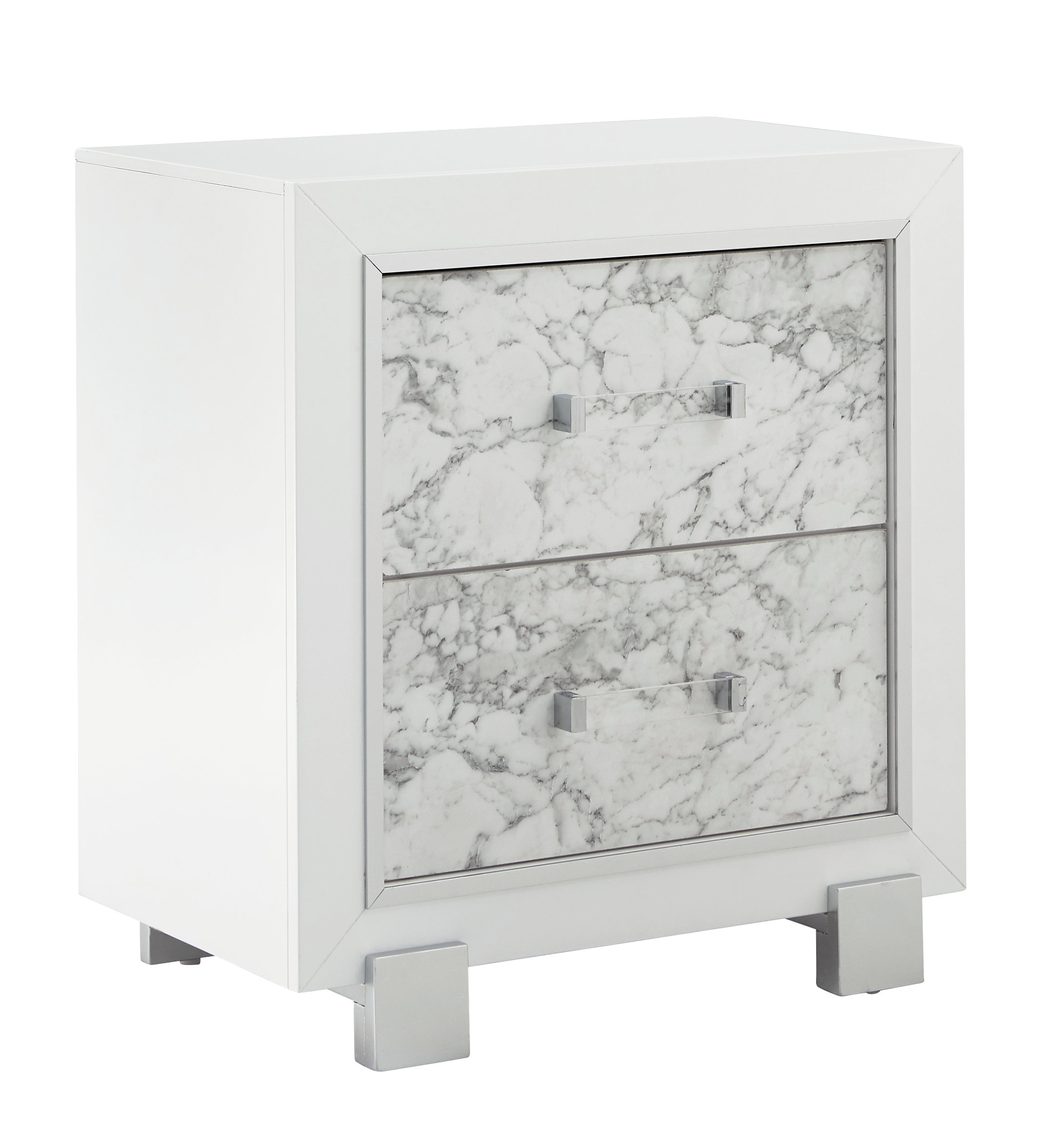 Mercer41 Quarterman 2 Drawer Nightstand In White Reviews Wayfair