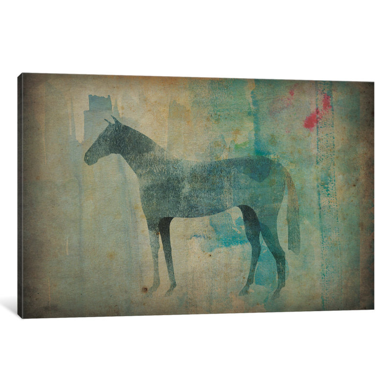 East Urban Home Cheval Noir Iii Graphic Art On Wrapped Canvas Wayfair