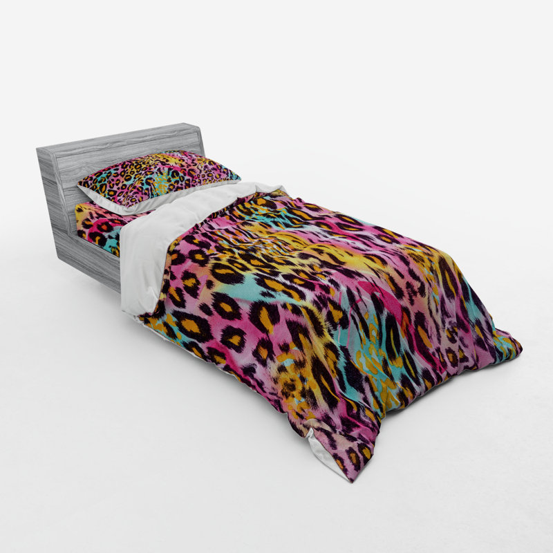 East Urban Home Ambesonne Leopard Print Bedding Set Mottled