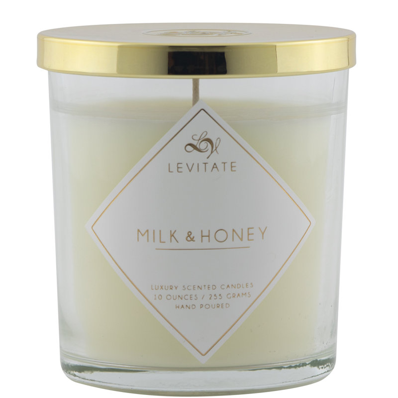 10 oz Gold Lid Levitate Amber and Orange Soy-Blend Single Wick Candle
