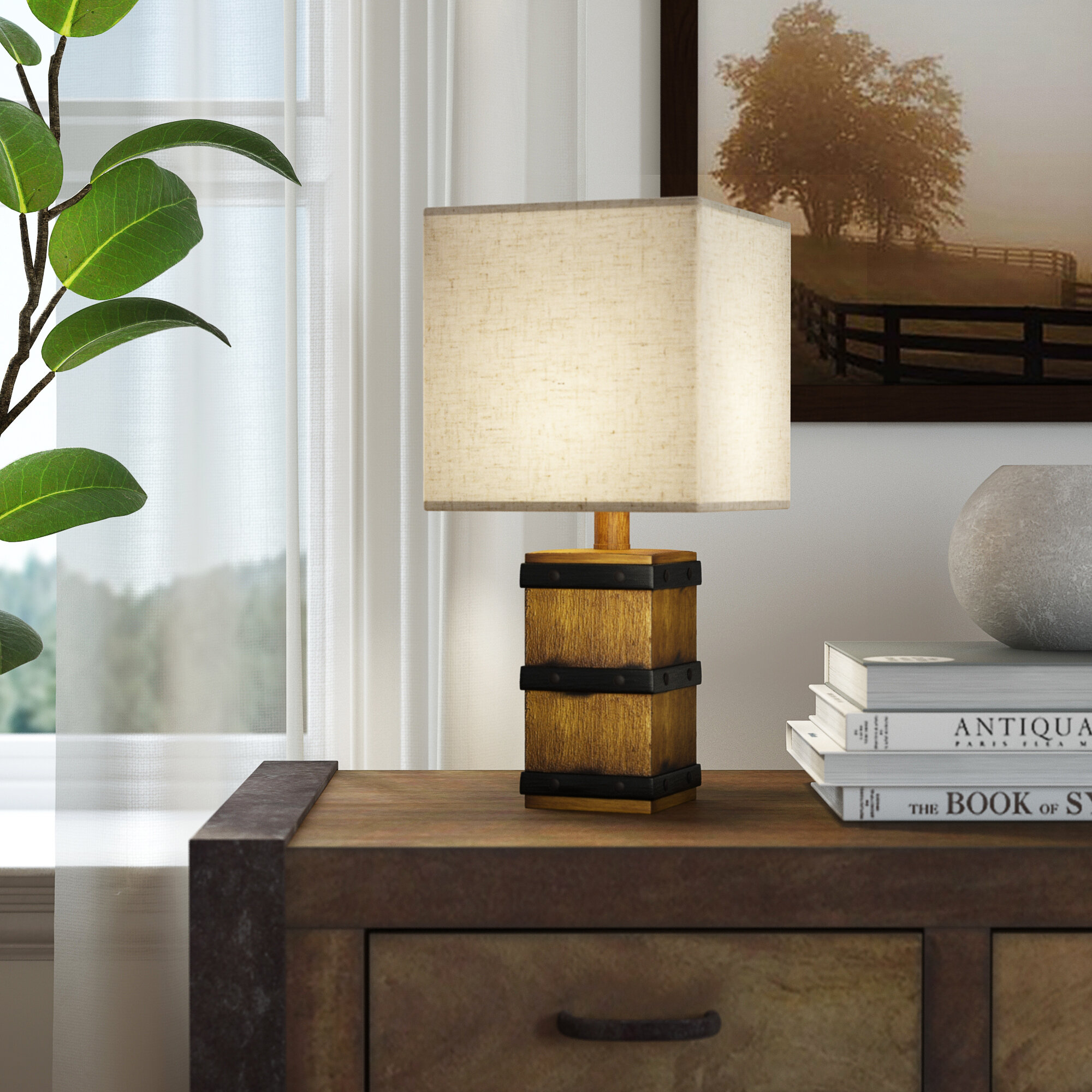 rustic side table lamps