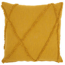yellow textured pillow