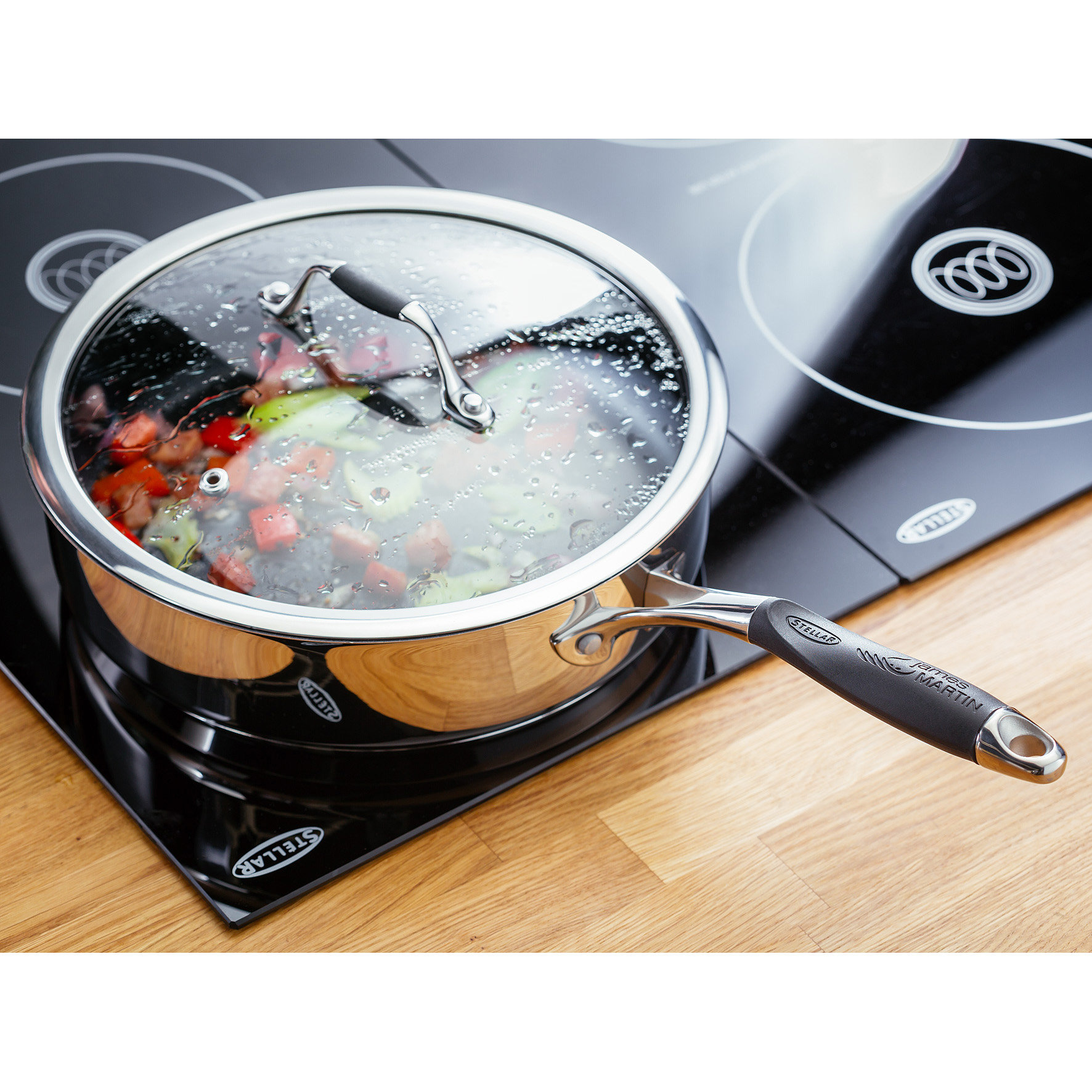 Stellar James Martin 24cm Stainless Steel NonStick Sauté Pan with