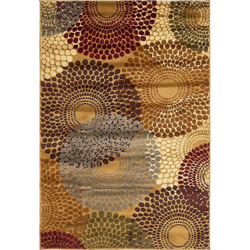 Gorilla grip Winston Porter Trejo Geometric Brown/Burgundy/Gray Area Rug | Wayfair