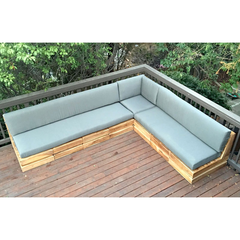 teak outdoor sectional sunbrella