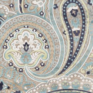 Hester Paisley Teal/Taupe Area Rug